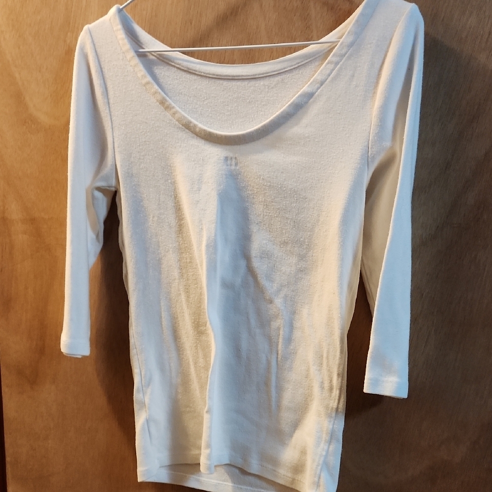 GAP Cream Long Sleeve Women's Top - Picture 2 of 3